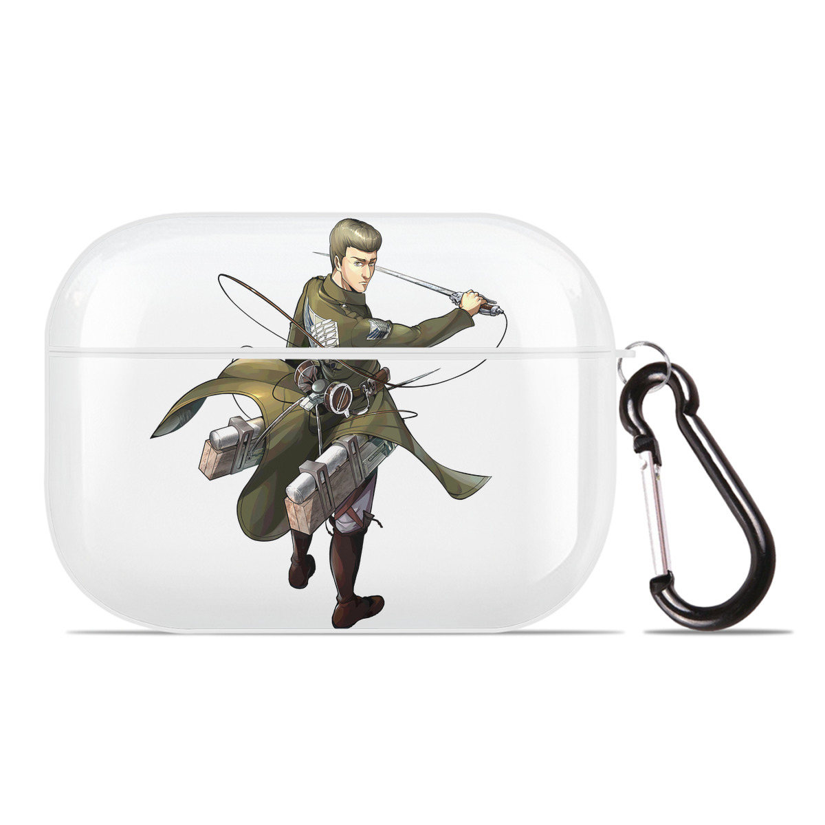 （画像用） 進撃の巨人 Attack on Titan 【AirPods Pro用】ハードシェル保護ケース 耐衝撃・防指紋・カラビナ付き商品仕様