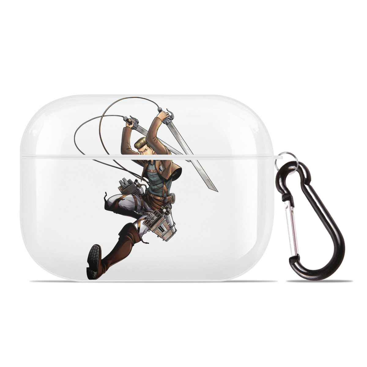 （画像用） 進撃の巨人 Attack on Titan 【AirPods Pro用】ハードシェル保護ケース 耐衝撃・防指紋・カラビナ付き商品仕様