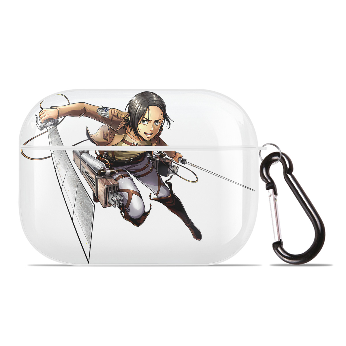 （画像用） 進撃の巨人 Attack on Titan 【AirPods Pro用】ハードシェル保護ケース 耐衝撃・防指紋・カラビナ付き商品仕様