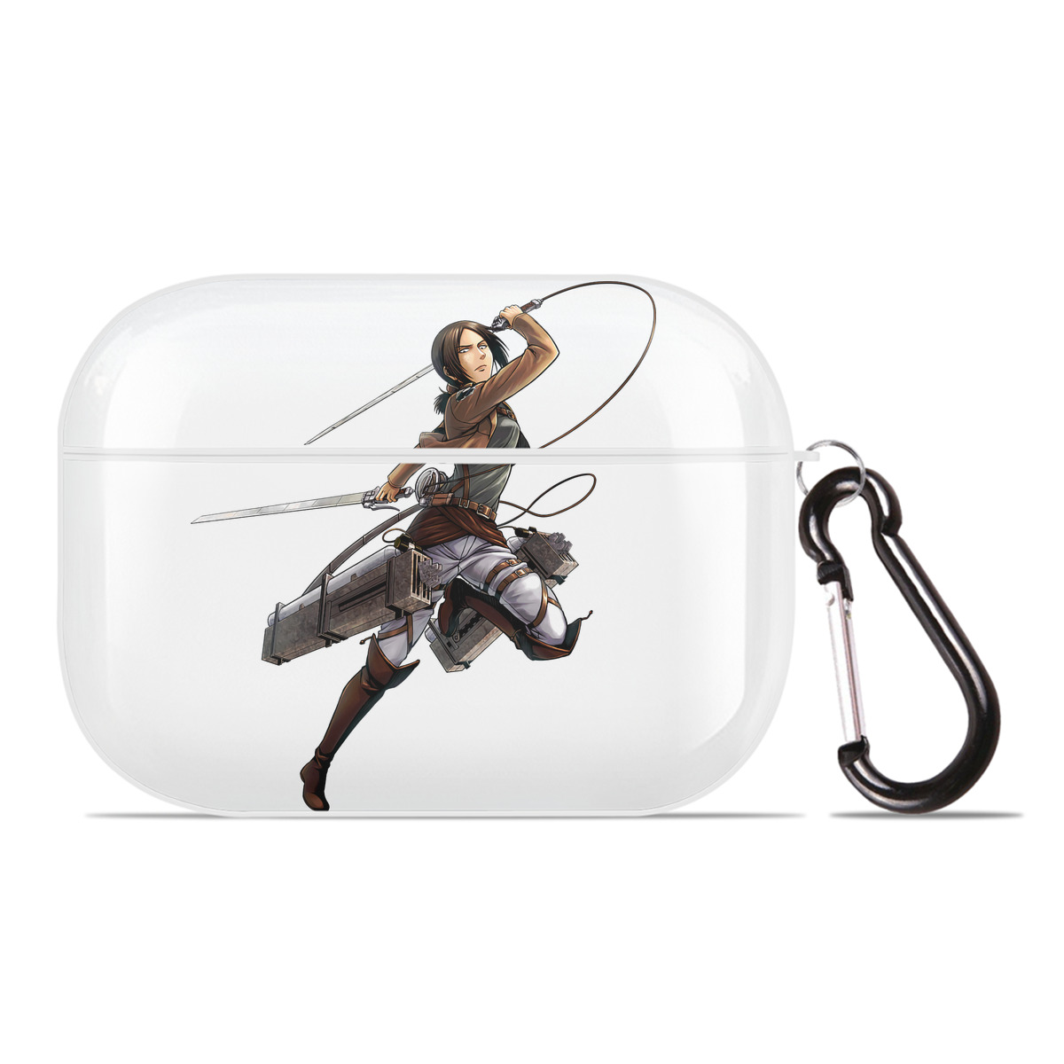 （画像用） 進撃の巨人 Attack on Titan 【AirPods Pro用】ハードシェル保護ケース 耐衝撃・防指紋・カラビナ付き商品仕様