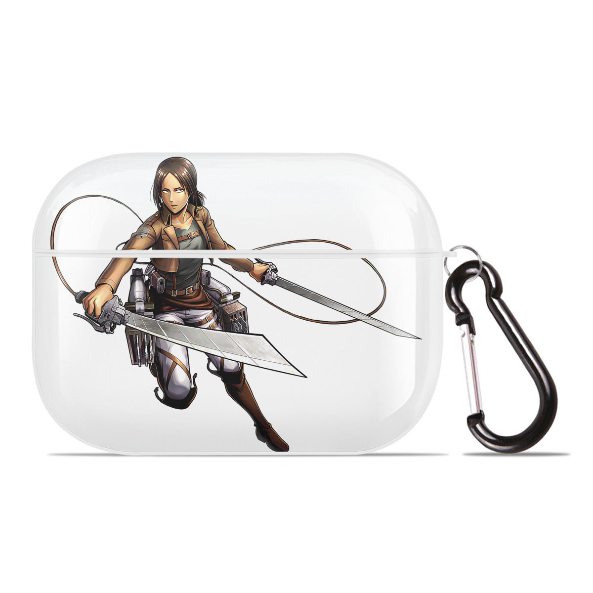 （画像用） 進撃の巨人 Attack on Titan 【AirPods Pro用】ハードシェル保護ケース 耐衝撃・防指紋・カラビナ付き商品仕様