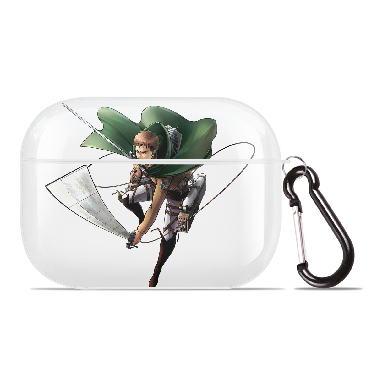 （画像用） 進撃の巨人 Attack on Titan 【AirPods Pro用】ハードシェル保護ケース 耐衝撃・防指紋・カラビナ付き商品仕様