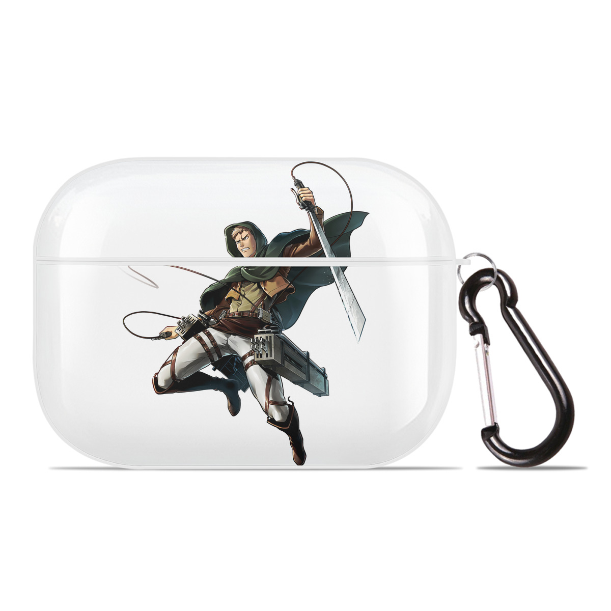 （画像用） 進撃の巨人 Attack on Titan 【AirPods Pro用】ハードシェル保護ケース 耐衝撃・防指紋・カラビナ付き商品仕様