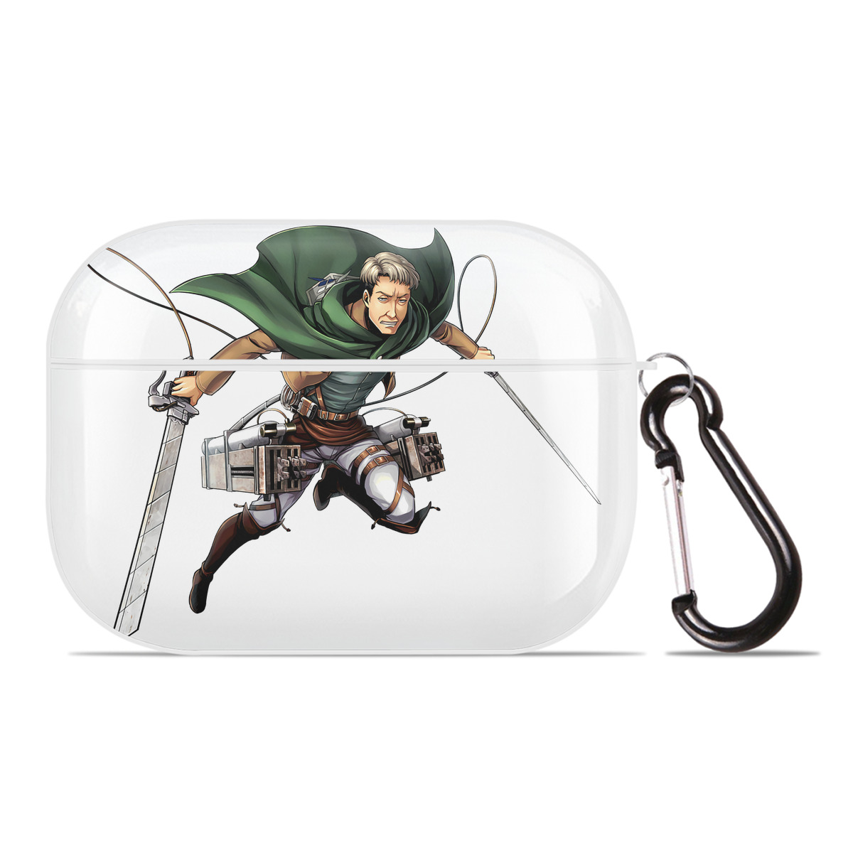 （画像用） 進撃の巨人 Attack on Titan 【AirPods Pro用】ハードシェル保護ケース 耐衝撃・防指紋・カラビナ付き商品仕様