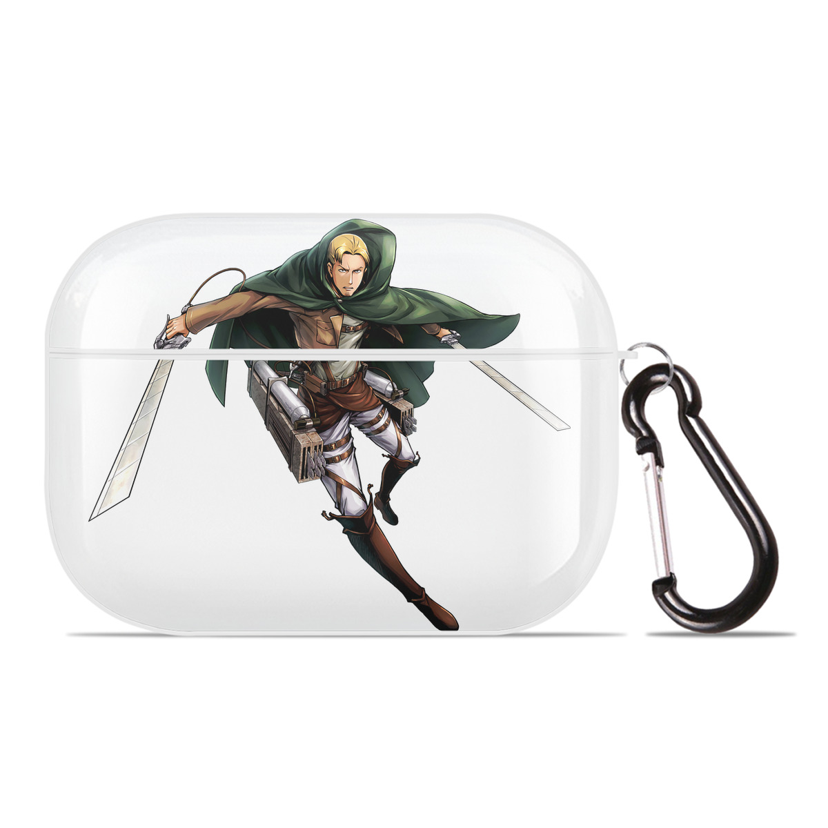 （画像用） 進撃の巨人 Attack on Titan 【AirPods Pro用】ハードシェル保護ケース 耐衝撃・防指紋・カラビナ付き商品仕様