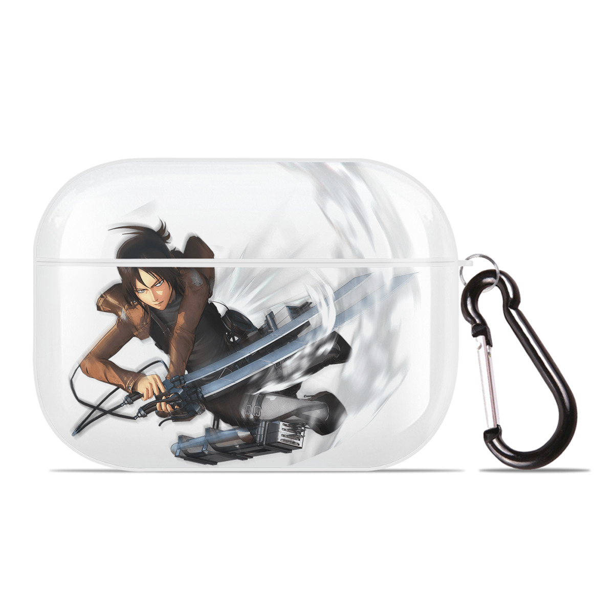 （画像用） 進撃の巨人 Attack on Titan 【AirPods Pro用】ハードシェル保護ケース 耐衝撃・防指紋・カラビナ付き商品仕様