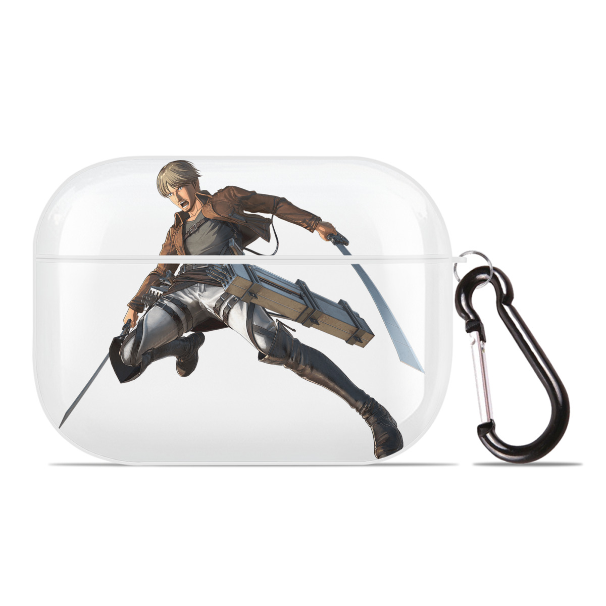 （画像用） 進撃の巨人 Attack on Titan 【AirPods Pro用】ハードシェル保護ケース 耐衝撃・防指紋・カラビナ付き商品仕様