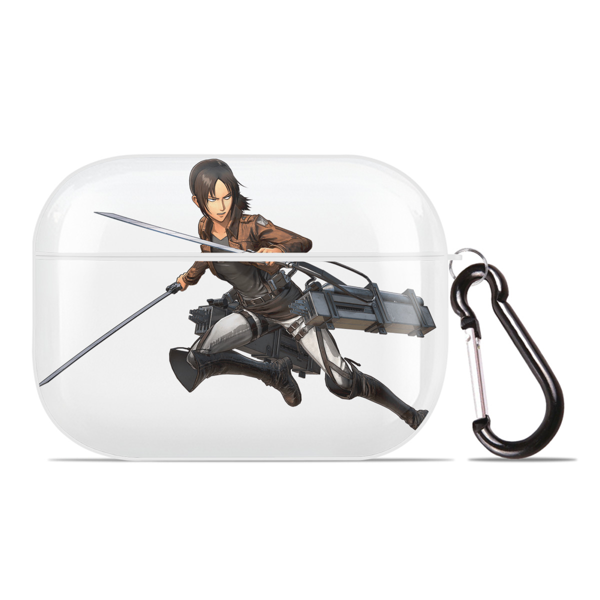 （画像用） 進撃の巨人 Attack on Titan 【AirPods Pro用】ハードシェル保護ケース 耐衝撃・防指紋・カラビナ付き商品仕様