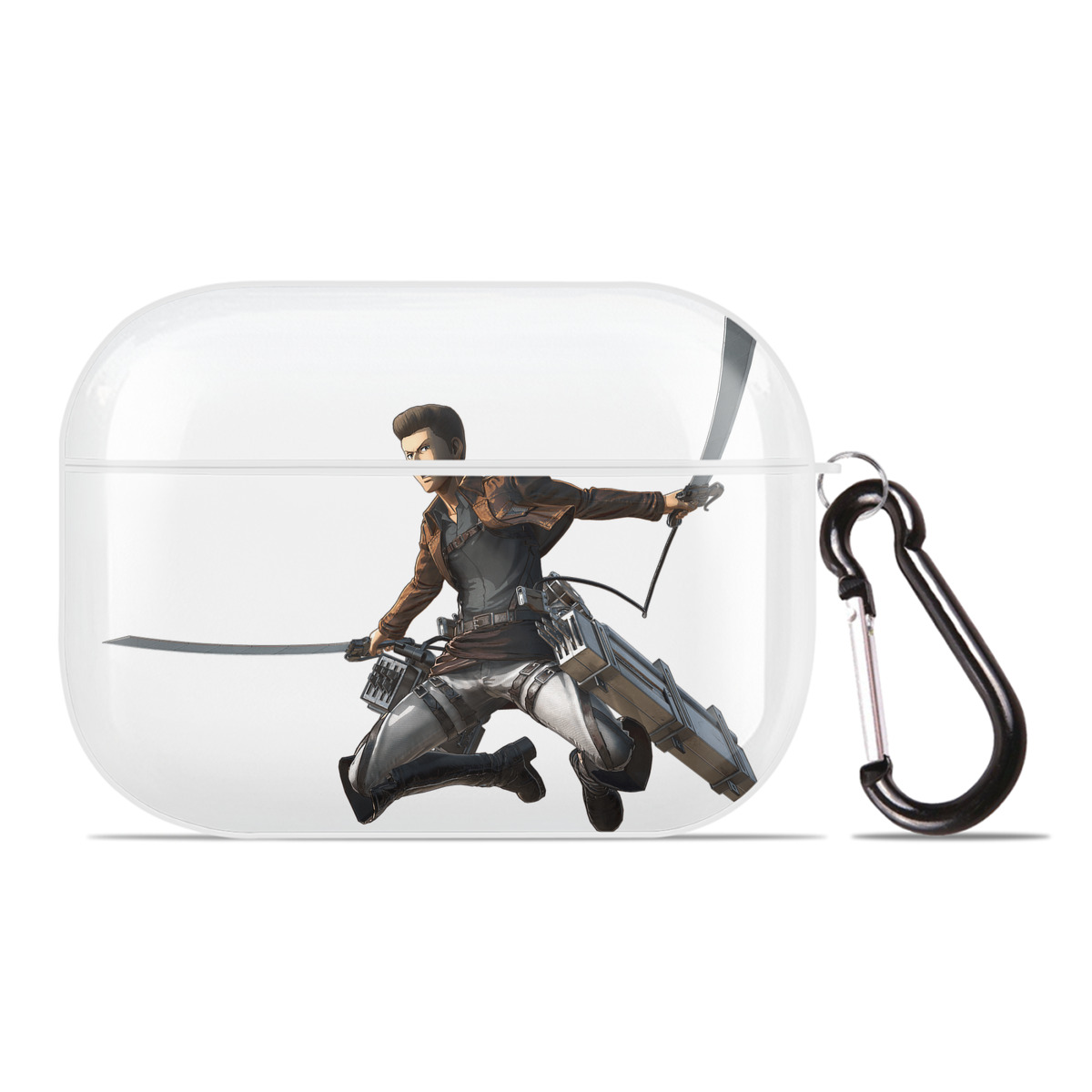 （画像用） 進撃の巨人 Attack on Titan 【AirPods Pro用】ハードシェル保護ケース 耐衝撃・防指紋・カラビナ付き商品仕様