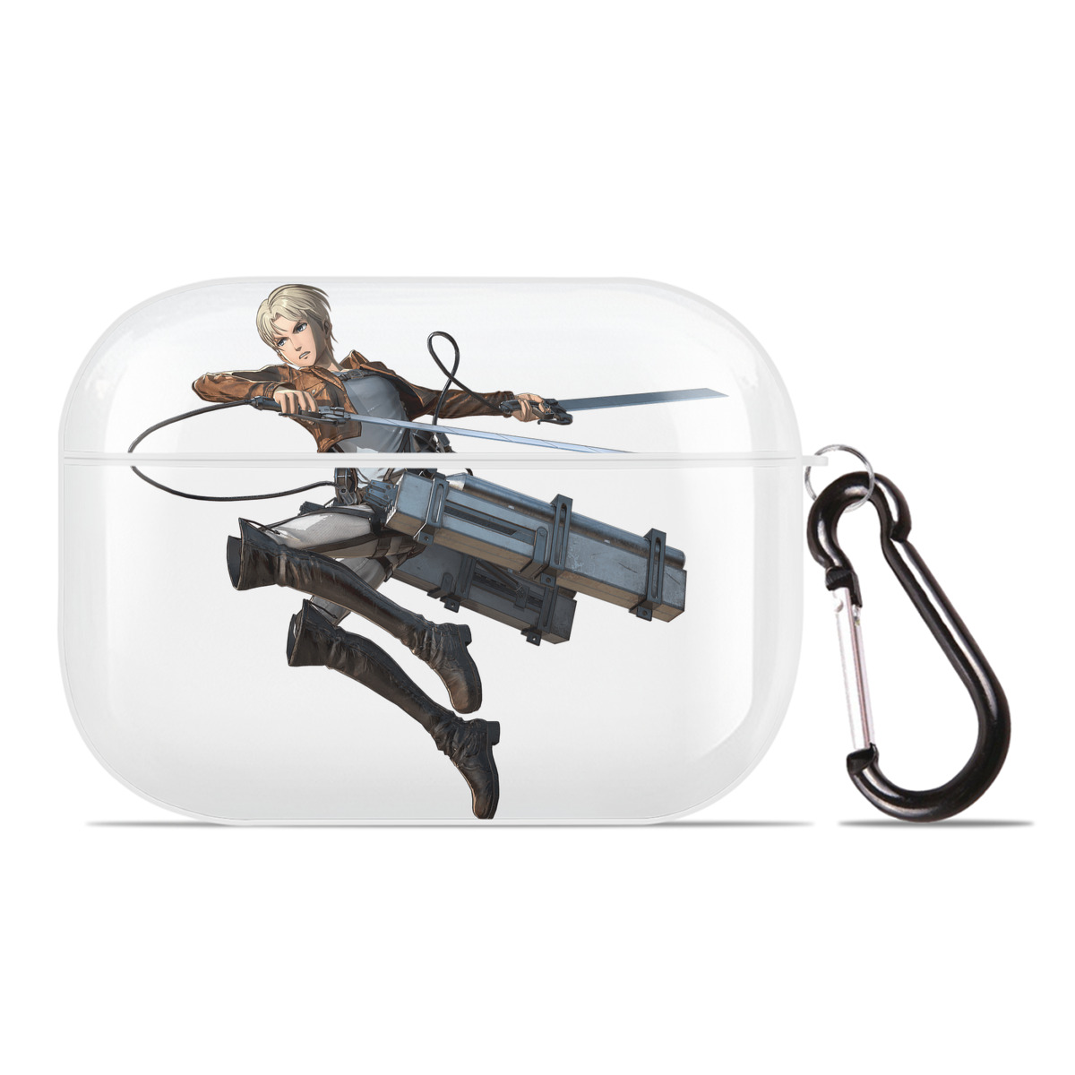 （画像用） 進撃の巨人 Attack on Titan 【AirPods Pro用】ハードシェル保護ケース 耐衝撃・防指紋・カラビナ付き商品仕様