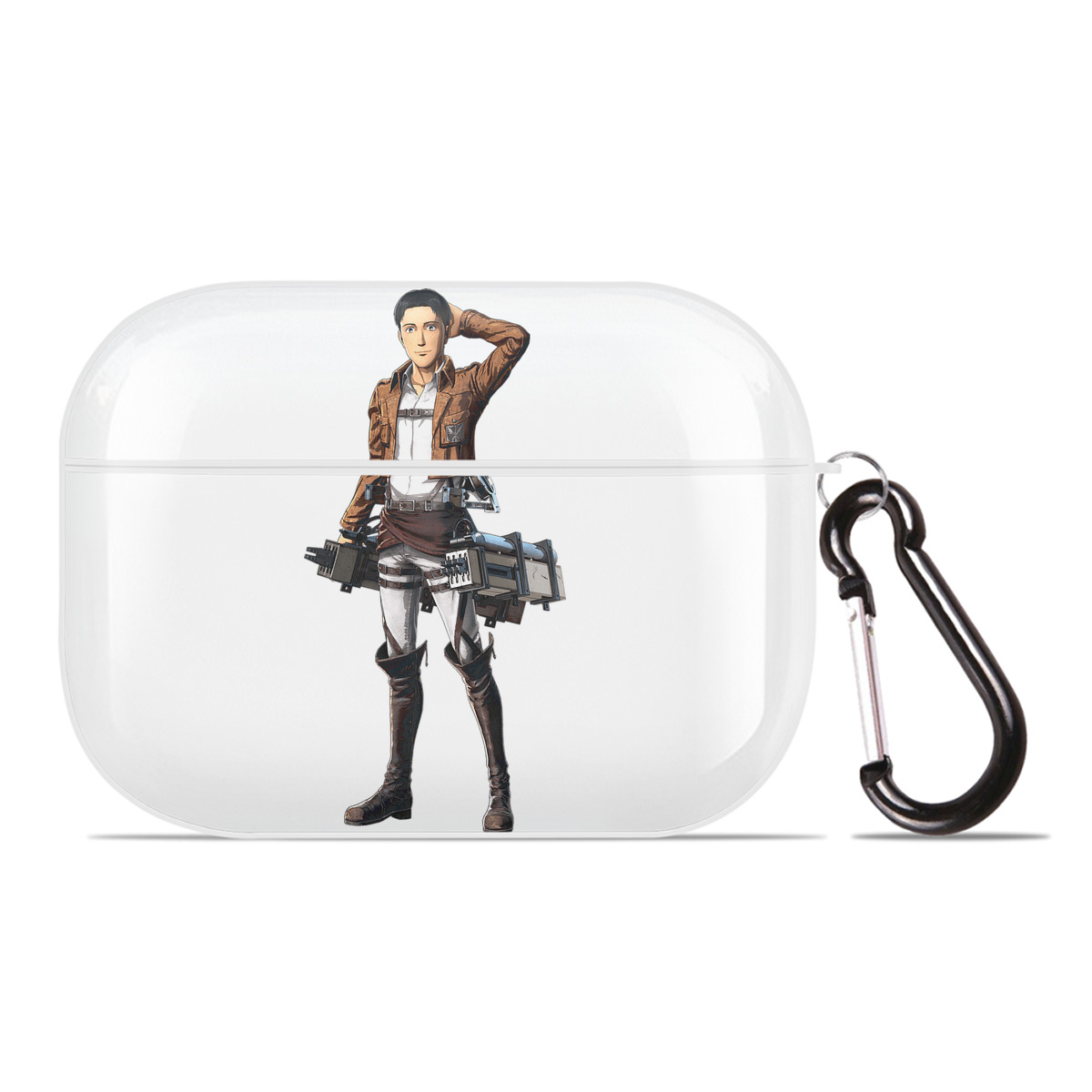 （画像用） 進撃の巨人 Attack on Titan 【AirPods Pro用】ハードシェル保護ケース 耐衝撃・防指紋・カラビナ付き商品仕様