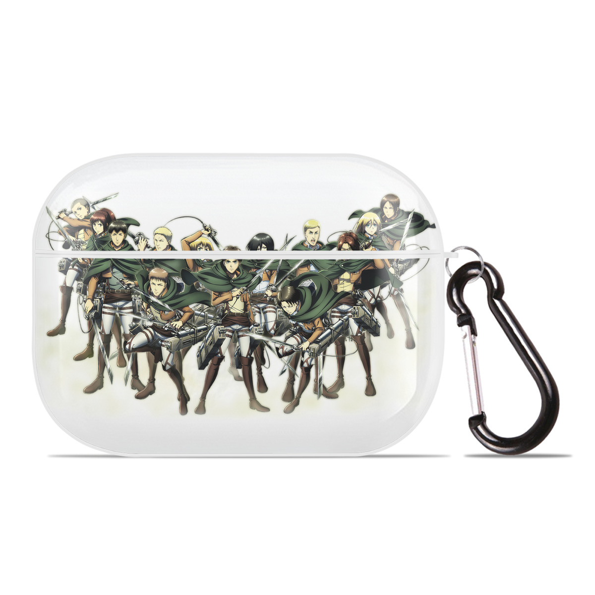 （画像用） 進撃の巨人 Attack on Titan 【AirPods Pro用】ハードシェル保護ケース 耐衝撃・防指紋・カラビナ付き商品仕様