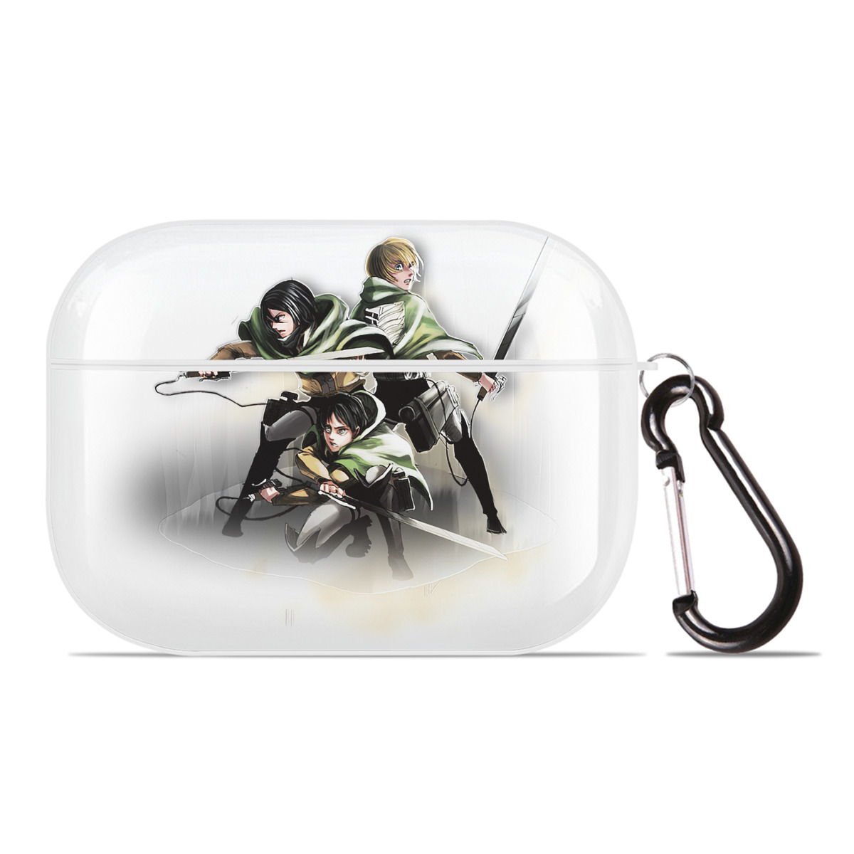 （画像用） 進撃の巨人 Attack on Titan 【AirPods Pro用】ハードシェル保護ケース 耐衝撃・防指紋・カラビナ付き商品仕様