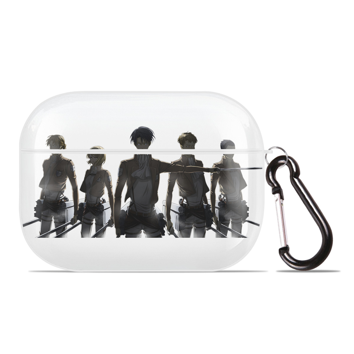 （画像用） 進撃の巨人 Attack on Titan 【AirPods Pro用】ハードシェル保護ケース 耐衝撃・防指紋・カラビナ付き商品仕様
