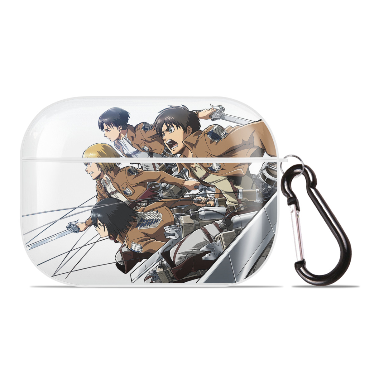（画像用） 進撃の巨人 Attack on Titan 【AirPods Pro用】ハードシェル保護ケース 耐衝撃・防指紋・カラビナ付き商品仕様