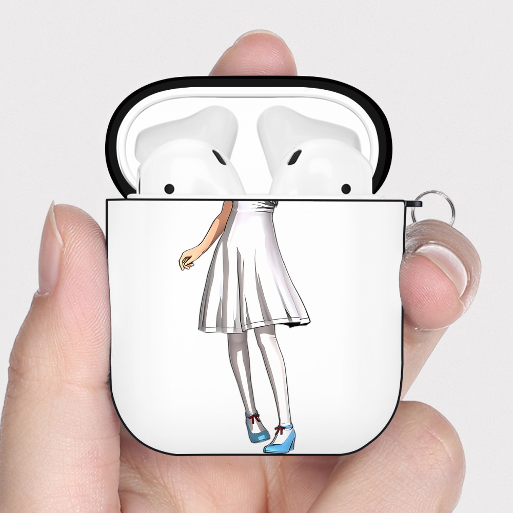 （画像用） 進撃の巨人 ミカサ·アッカーマン Attack on Titan Mikasa Ackerman AirPods 第2世代保護ケース ハードシェル ブラック 耐衝撃・防指紋・カラビナ付き