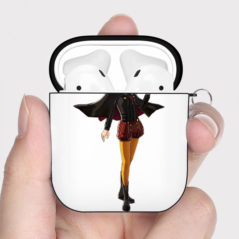 （画像用） 進撃の巨人 ミカサ·アッカーマン Attack on Titan Mikasa Ackerman AirPods 第2世代保護ケース ハードシェル ブラック 耐衝撃・防指紋・カラビナ付き
