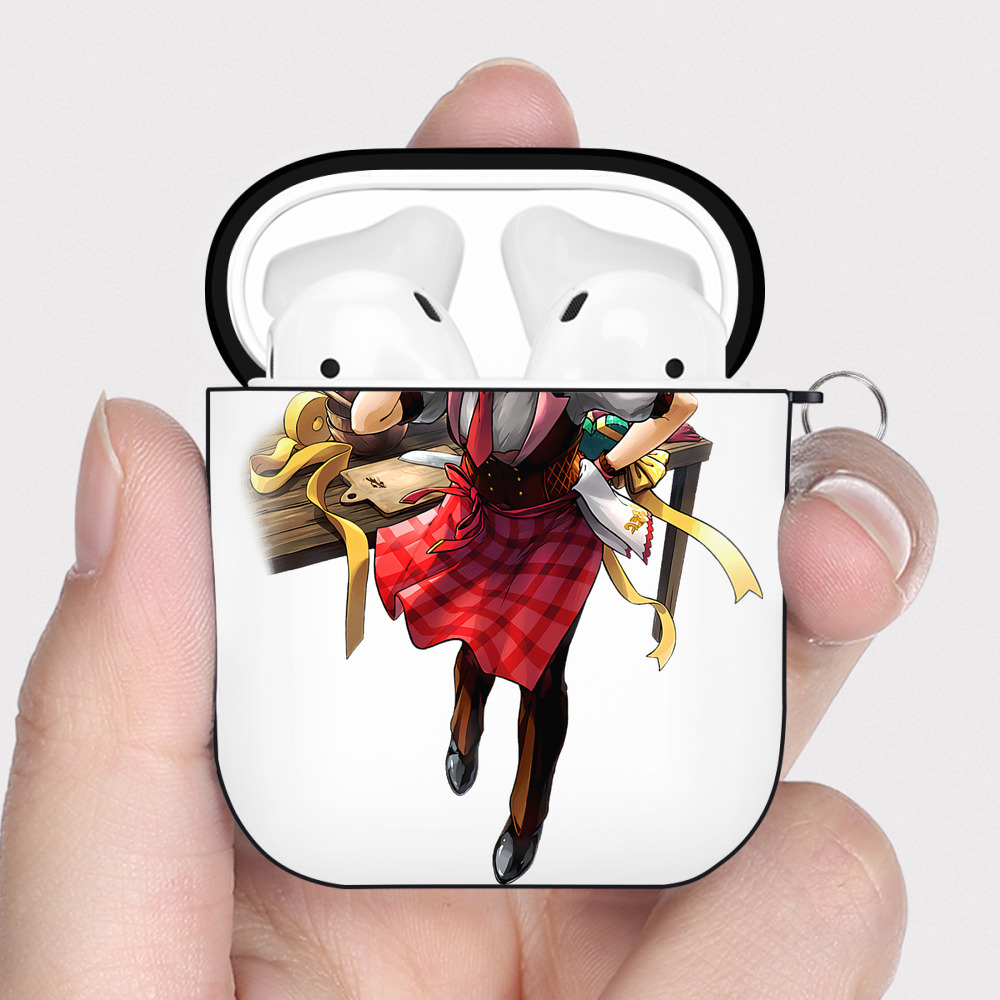 （画像用） 進撃の巨人 ミカサ·アッカーマン Attack on Titan Mikasa Ackerman AirPods 第2世代保護ケース ハードシェル ブラック 耐衝撃・防指紋・カラビナ付き