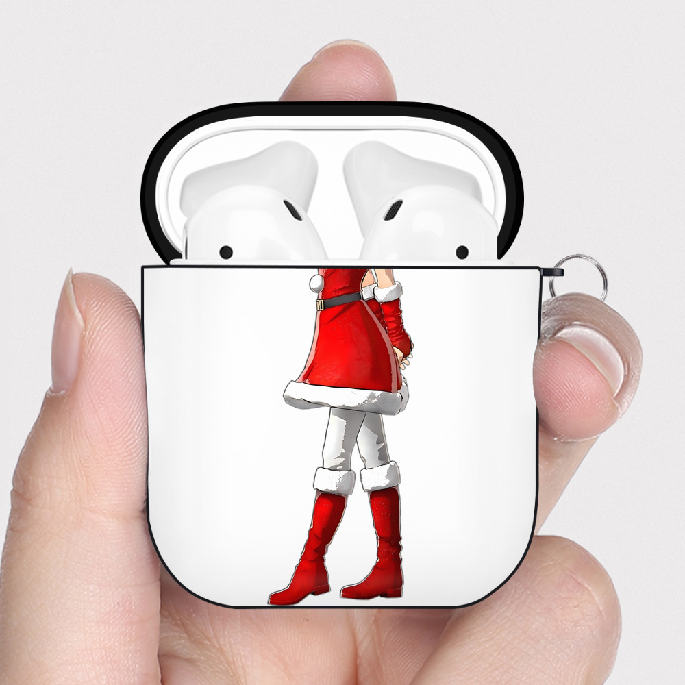 （画像用） 進撃の巨人 ミカサ·アッカーマン Attack on Titan Mikasa Ackerman AirPods 第2世代保護ケース ハードシェル ブラック 耐衝撃・防指紋・カラビナ付き