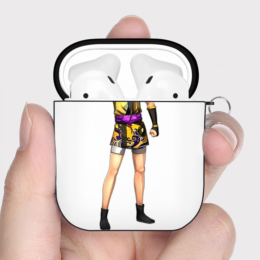 （画像用） 進撃の巨人 リヴァイ·アッカーマン Attack on Titan Levi Ackerman AirPods 第2世代保護ケース ハードシェル ブラック 耐衝撃・防指紋・カラビナ付き