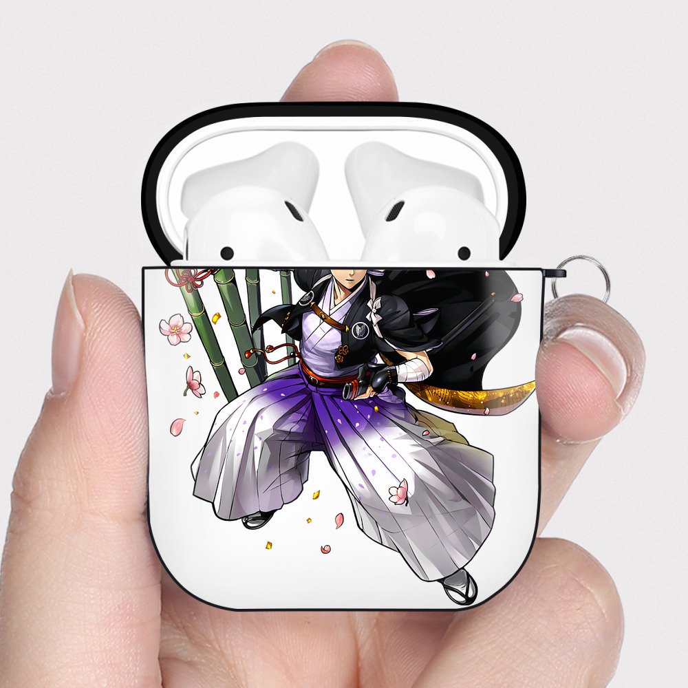 （画像用） 進撃の巨人 リヴァイ·アッカーマン Attack on Titan Levi Ackerman AirPods 第2世代保護ケース ハードシェル ブラック 耐衝撃・防指紋・カラビナ付き
