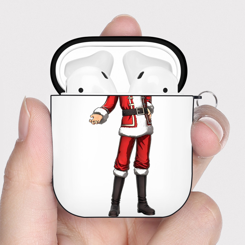 （画像用） 進撃の巨人 リヴァイ·アッカーマン Attack on Titan Levi Ackerman AirPods 第2世代保護ケース ハードシェル ブラック 耐衝撃・防指紋・カラビナ付き