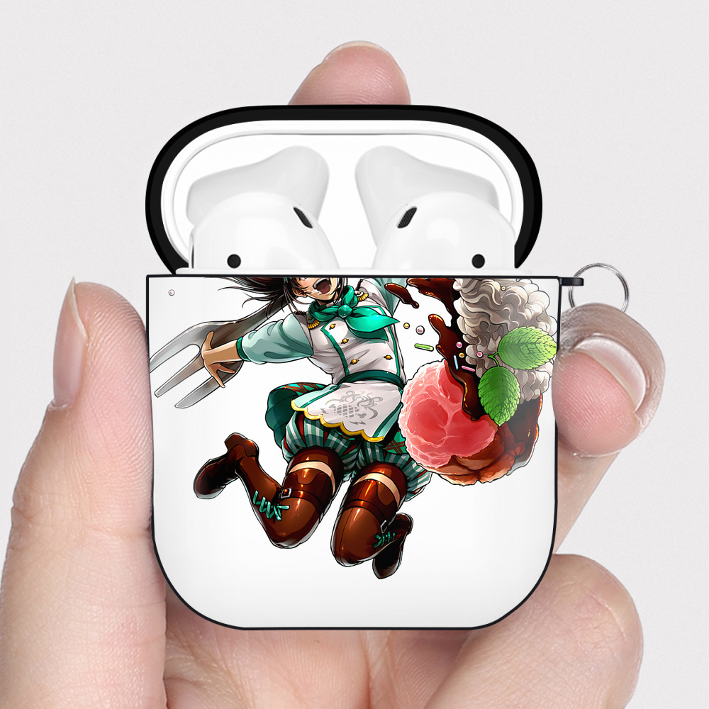（画像用） 進撃の巨人 サシャ·ブラウス Attack on Titan Sasha Blaus AirPods 第2世代保護ケース ハードシェル ブラック 耐衝撃・防指紋・カラビナ付き
