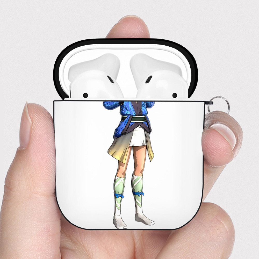 （画像用） 進撃の巨人 アルミン·アルレルト Attack on Titan Armin Arlert AirPods 第2世代保護ケース ハードシェル ブラック 耐衝撃・防指紋・カラビナ付き