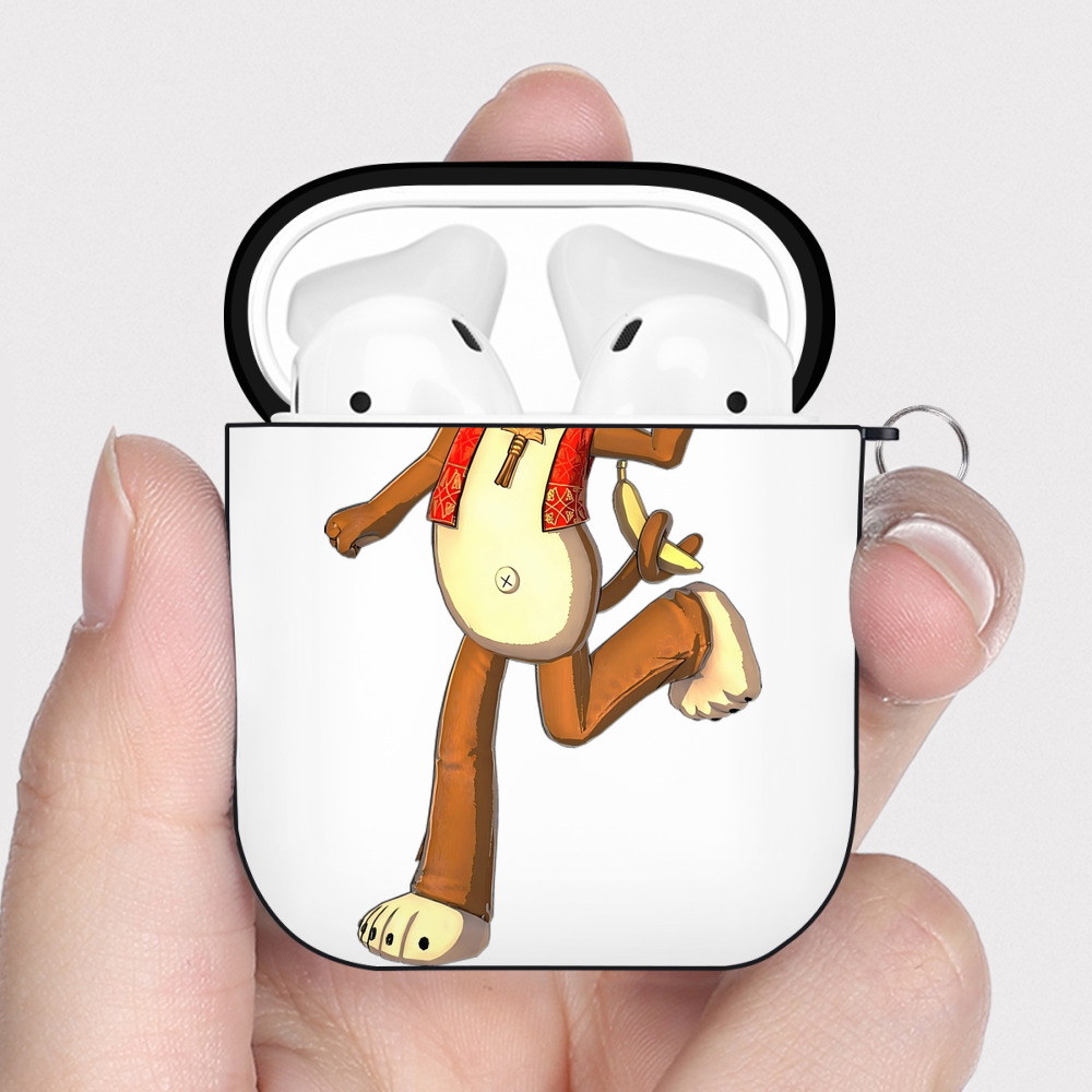 （画像用） 進撃の巨人 アルミン·アルレルト Attack on Titan Armin Arlert AirPods 第2世代保護ケース ハードシェル ブラック 耐衝撃・防指紋・カラビナ付き
