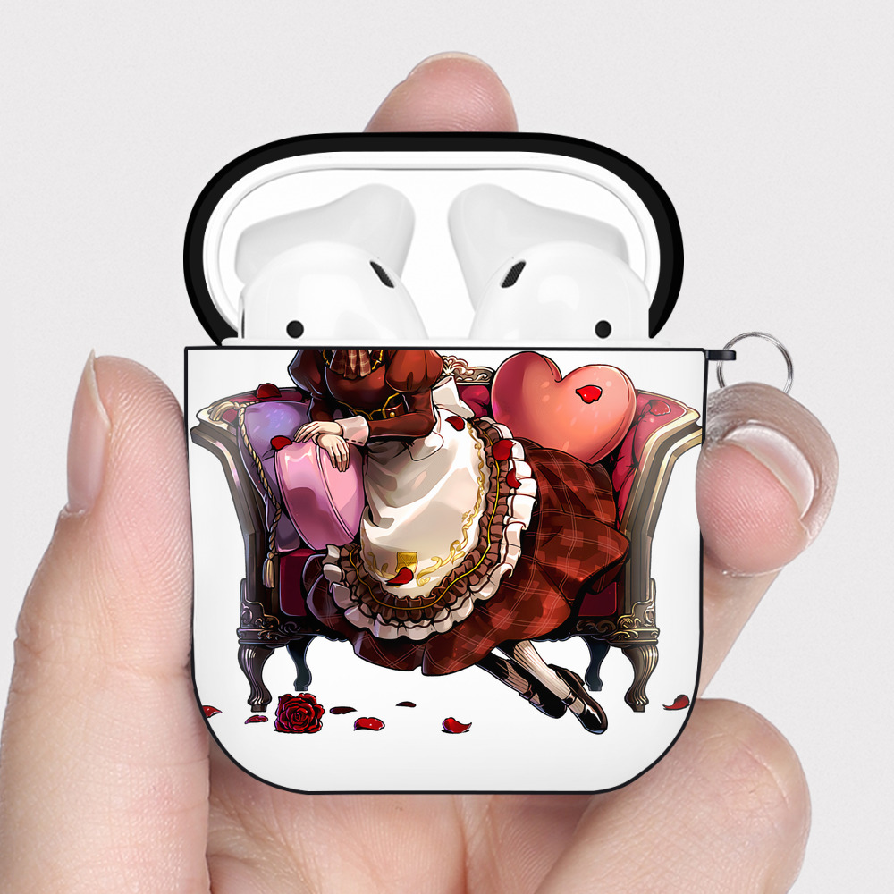 （画像用） 進撃の巨人 アニ・レオンハート Attack on Titan Annie Leonhart AirPods 第2世代保護ケース ハードシェル ブラック 耐衝撃・防指紋・カラビナ付き