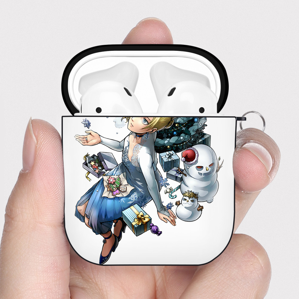 （画像用） 進撃の巨人 アニ・レオンハート Attack on Titan Annie Leonhart AirPods 第2世代保護ケース ハードシェル ブラック 耐衝撃・防指紋・カラビナ付き