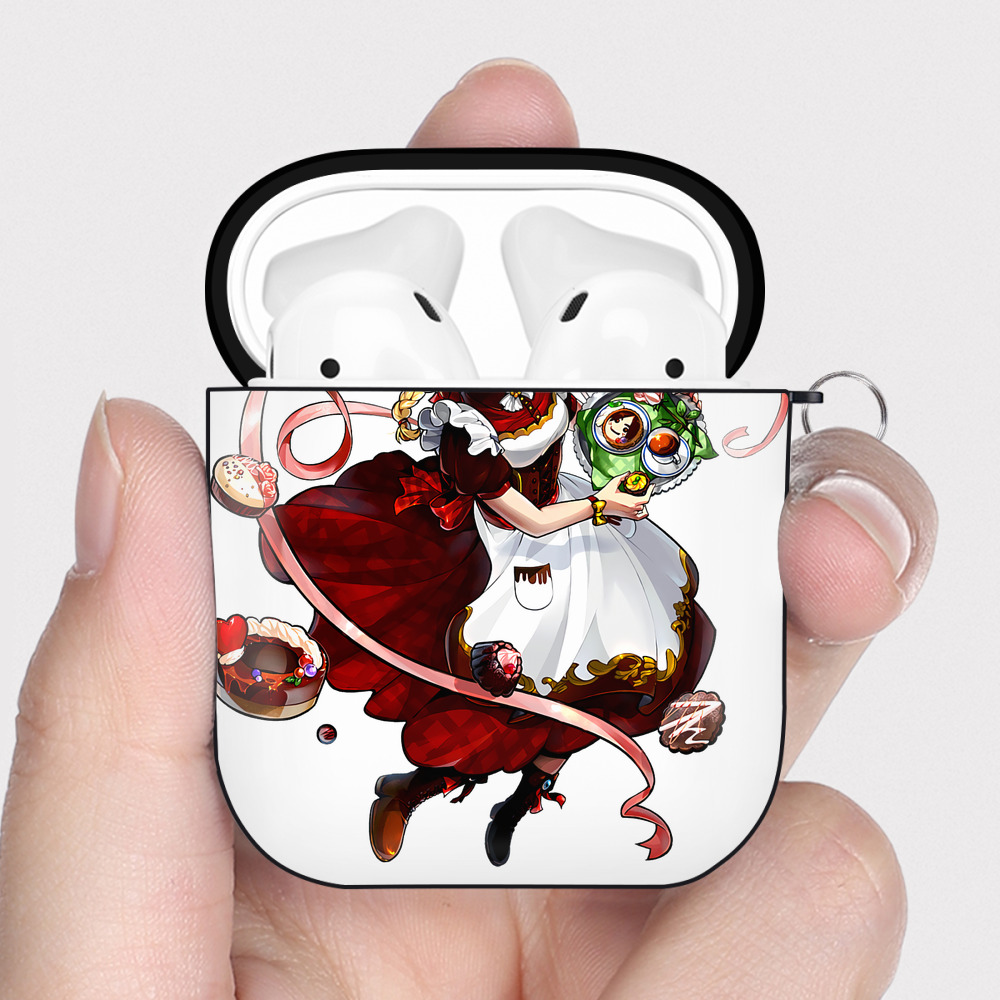 （画像用） 進撃の巨人 クリスタ·レンズ Attack on Titan Christa Lenz AirPods 第2世代保護ケース ハードシェル ブラック 耐衝撃・防指紋・カラビナ付き