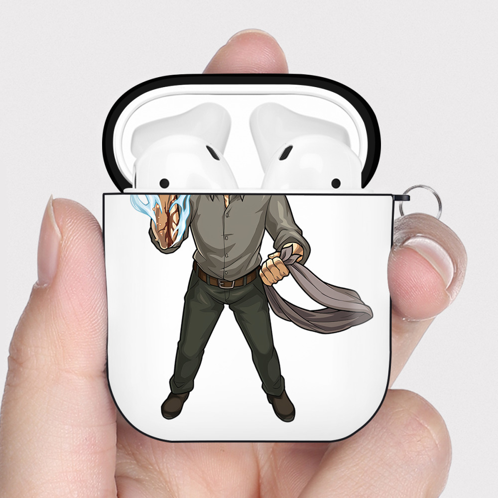（画像用） 進撃の巨人 ライナー・ブラウン Attack on Titan Reiner Braun AirPods 第2世代保護ケース ハードシェル ブラック 耐衝撃・防指紋・カラビナ付き