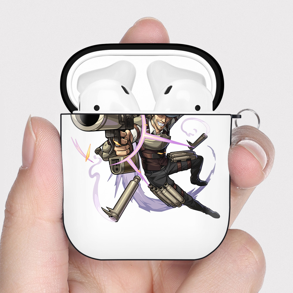 （画像用） 進撃の巨人 ケニー·アッカーマン Attack on Titan Kenny Ackerman AirPods 第2世代保護ケース ハードシェル ブラック 耐衝撃・防指紋・カラビナ付き