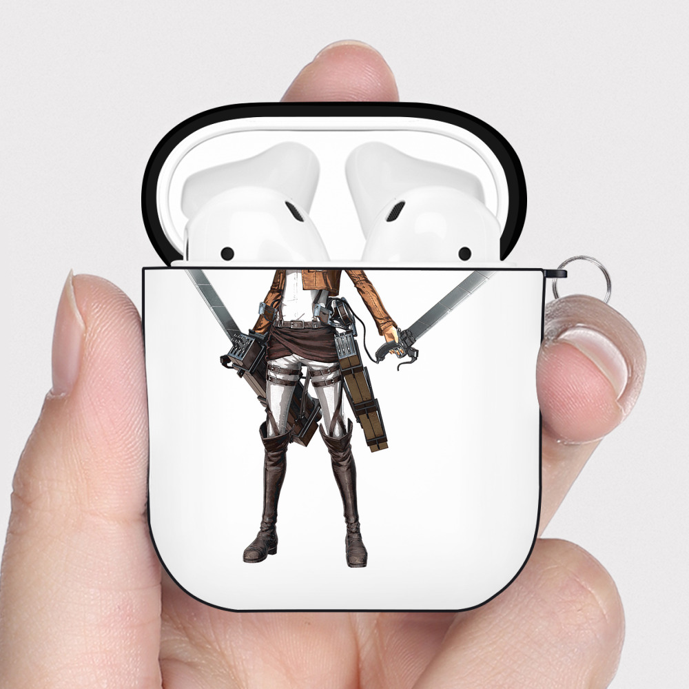 （画像用）  AirPods 第2世代保護ケース ハードシェル ブラック 耐衝撃・防指紋・カラビナ付き