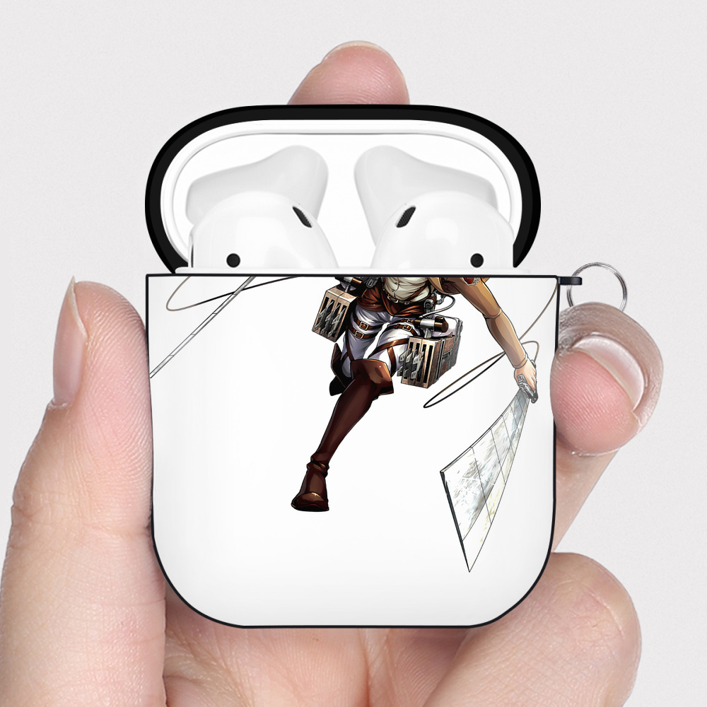（画像用）  AirPods 第2世代保護ケース ハードシェル ブラック 耐衝撃・防指紋・カラビナ付き