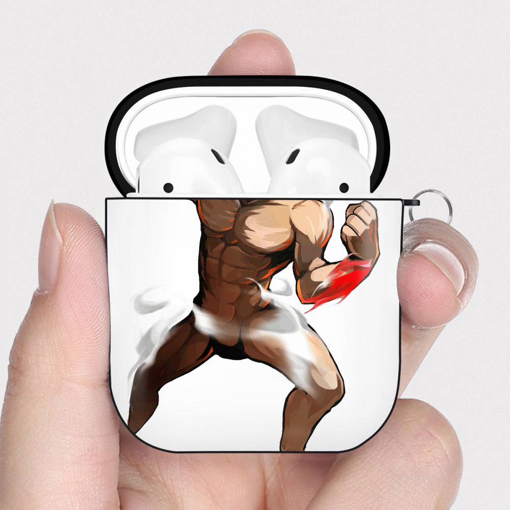 （画像用） 進撃の巨人 Attack on Titan AirPods 第2世代保護ケース ハードシェル ブラック 耐衝撃・防指紋・カラビナ付き