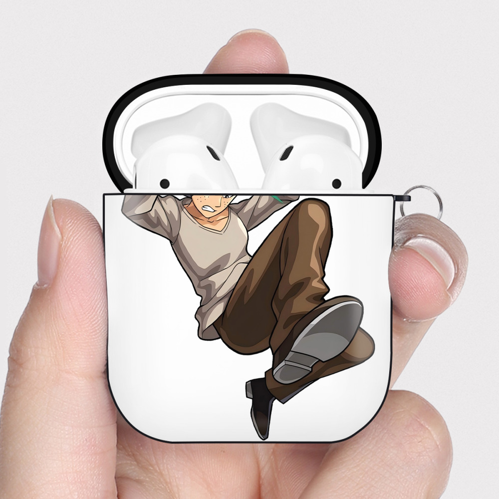 （画像用） 進撃の巨人 Attack on Titan AirPods 第2世代保護ケース ハードシェル ブラック 耐衝撃・防指紋・カラビナ付き