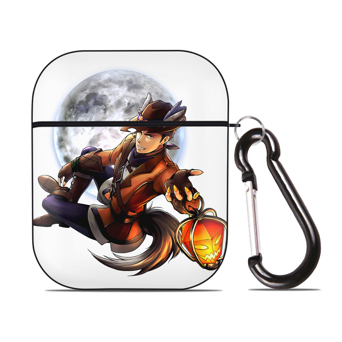 （画像用） 進撃の巨人 Attack on Titan AirPods 第2世代保護ケース ハードシェル ブラック 耐衝撃・防指紋・カラビナ付き
