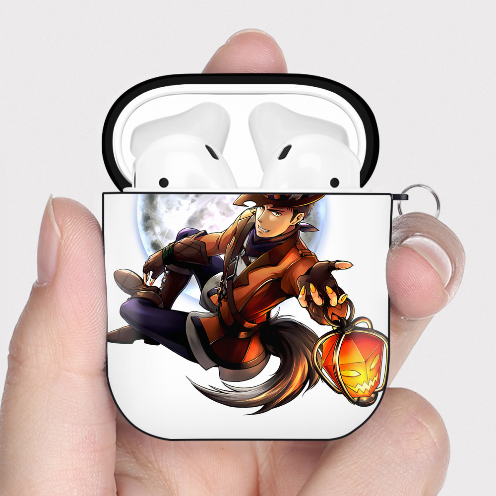 （画像用） 進撃の巨人 Attack on Titan AirPods 第2世代保護ケース ハードシェル ブラック 耐衝撃・防指紋・カラビナ付き