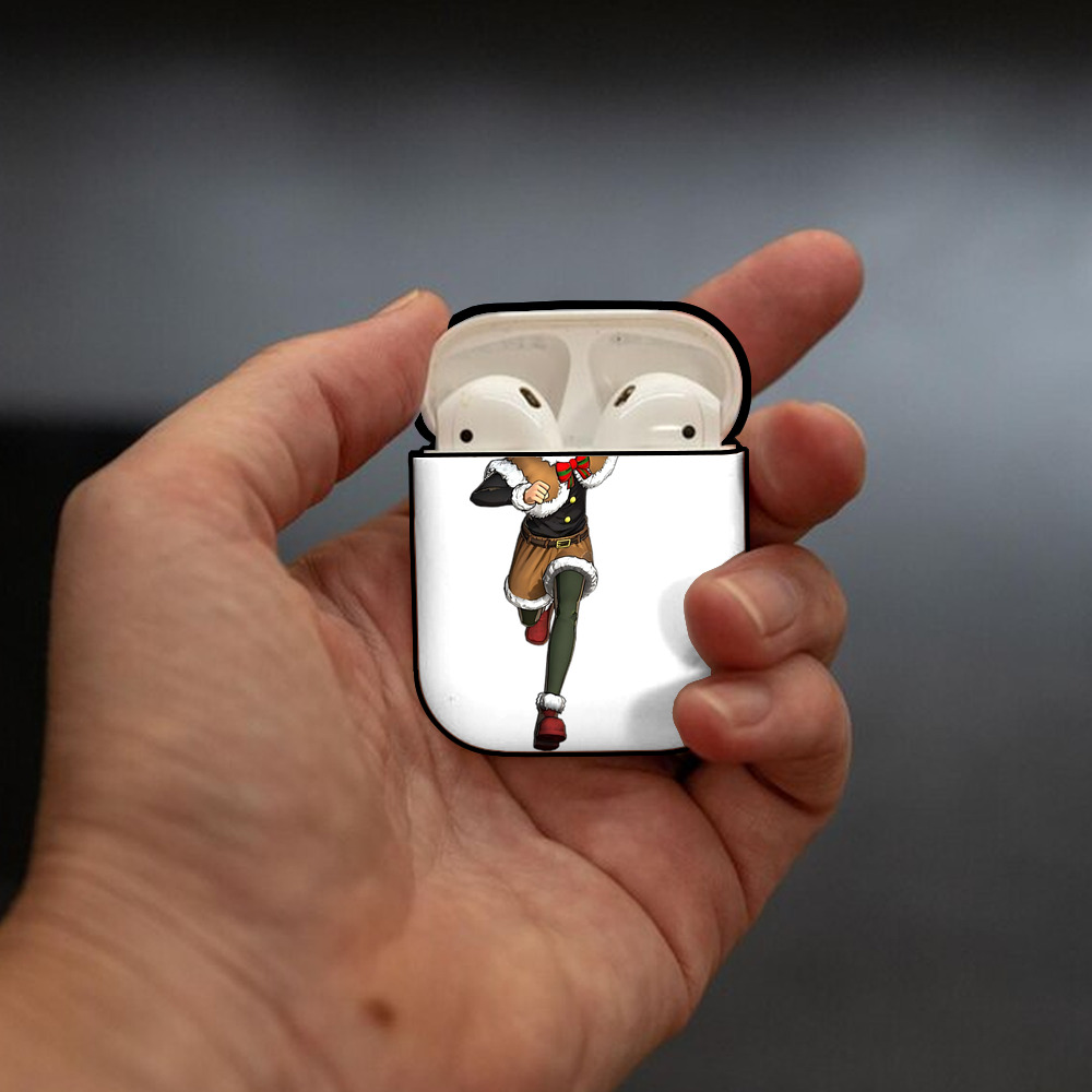 進撃の巨人 エレン･イェーガー Attack on Titan Eren Jäger AirPods 第2世代保護ケース ハードシェル ブラック 耐衝撃・防指紋・カラビナ付き