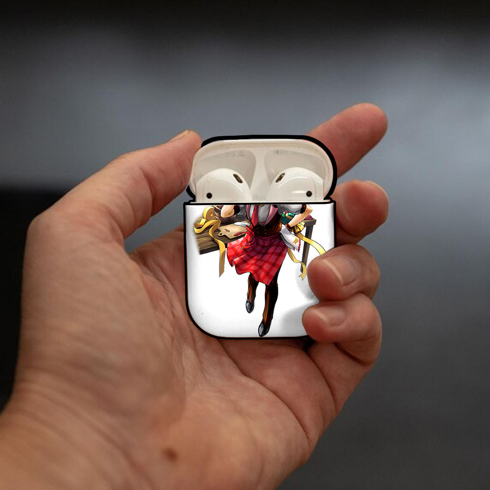 進撃の巨人 ミカサ·アッカーマン Attack on Titan Mikasa Ackerman AirPods 第2世代保護ケース ハードシェル ブラック 耐衝撃・防指紋・カラビナ付き