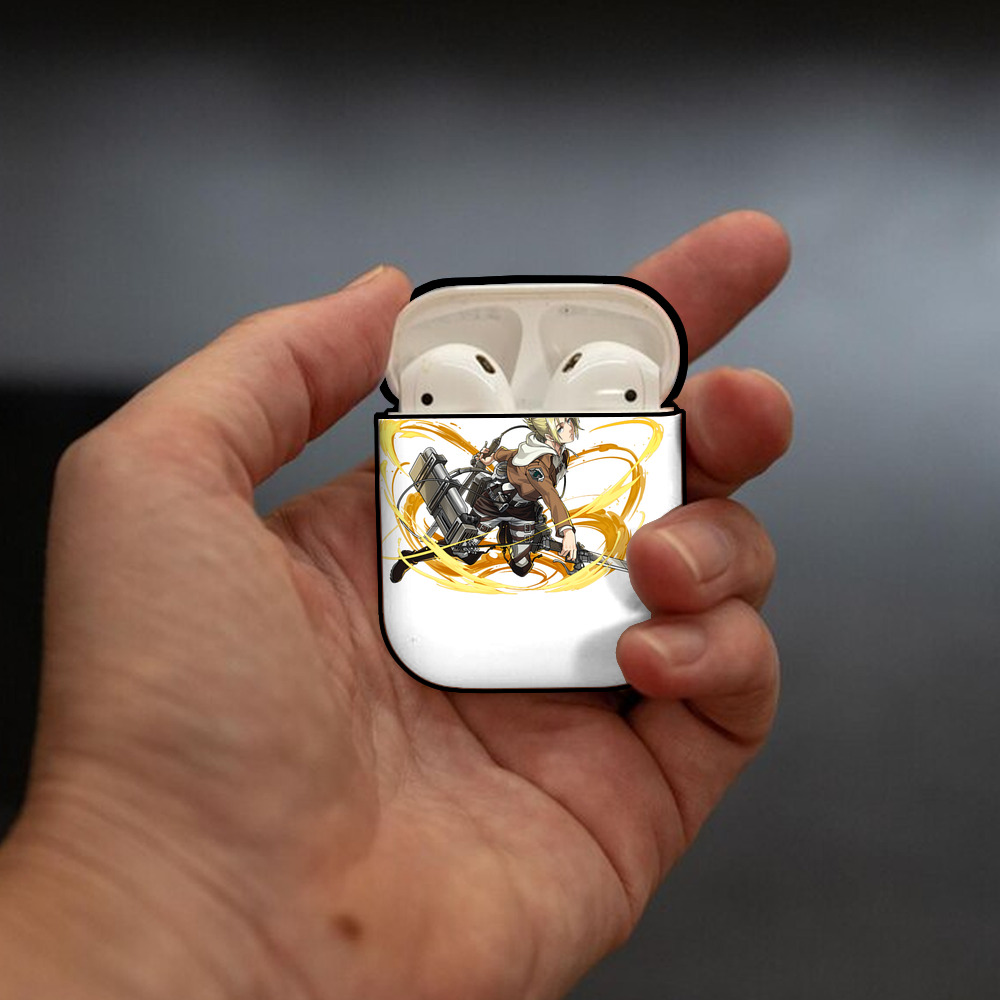 進撃の巨人 アニ・レオンハート Attack on Titan Annie Leonhart AirPods 第2世代保護ケース ハードシェル ブラック 耐衝撃・防指紋・カラビナ付き