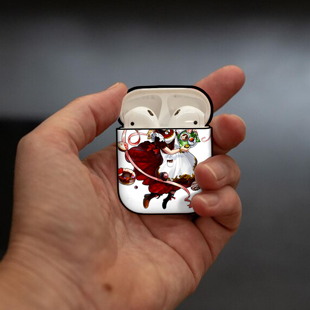 進撃の巨人 クリスタ·レンズ Attack on Titan Christa Lenz AirPods 第2世代保護ケース ハードシェル ブラック 耐衝撃・防指紋・カラビナ付き