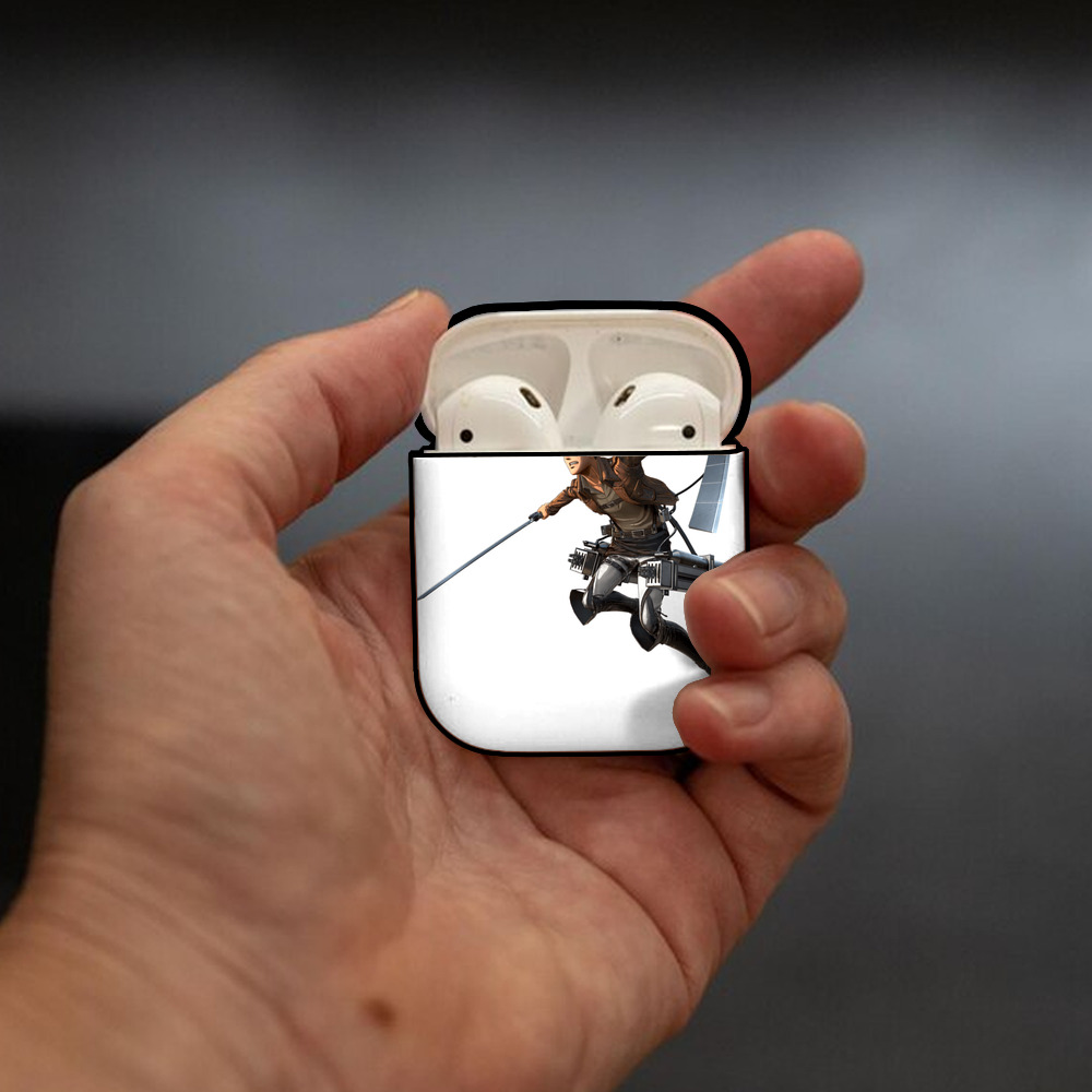 進撃の巨人 ジャン・キルシュタイン Attack on Titan Jean Kirstein AirPods 第2世代保護ケース ハードシェル ブラック 耐衝撃・防指紋・カラビナ付き