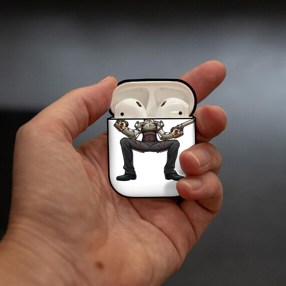 進撃の巨人 ケニー·アッカーマン Attack on Titan Kenny Ackerman AirPods 第2世代保護ケース ハードシェル ブラック 耐衝撃・防指紋・カラビナ付き