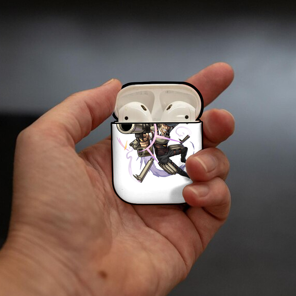 進撃の巨人 ケニー·アッカーマン Attack on Titan Kenny Ackerman AirPods 第2世代保護ケース ハードシェル ブラック 耐衝撃・防指紋・カラビナ付き