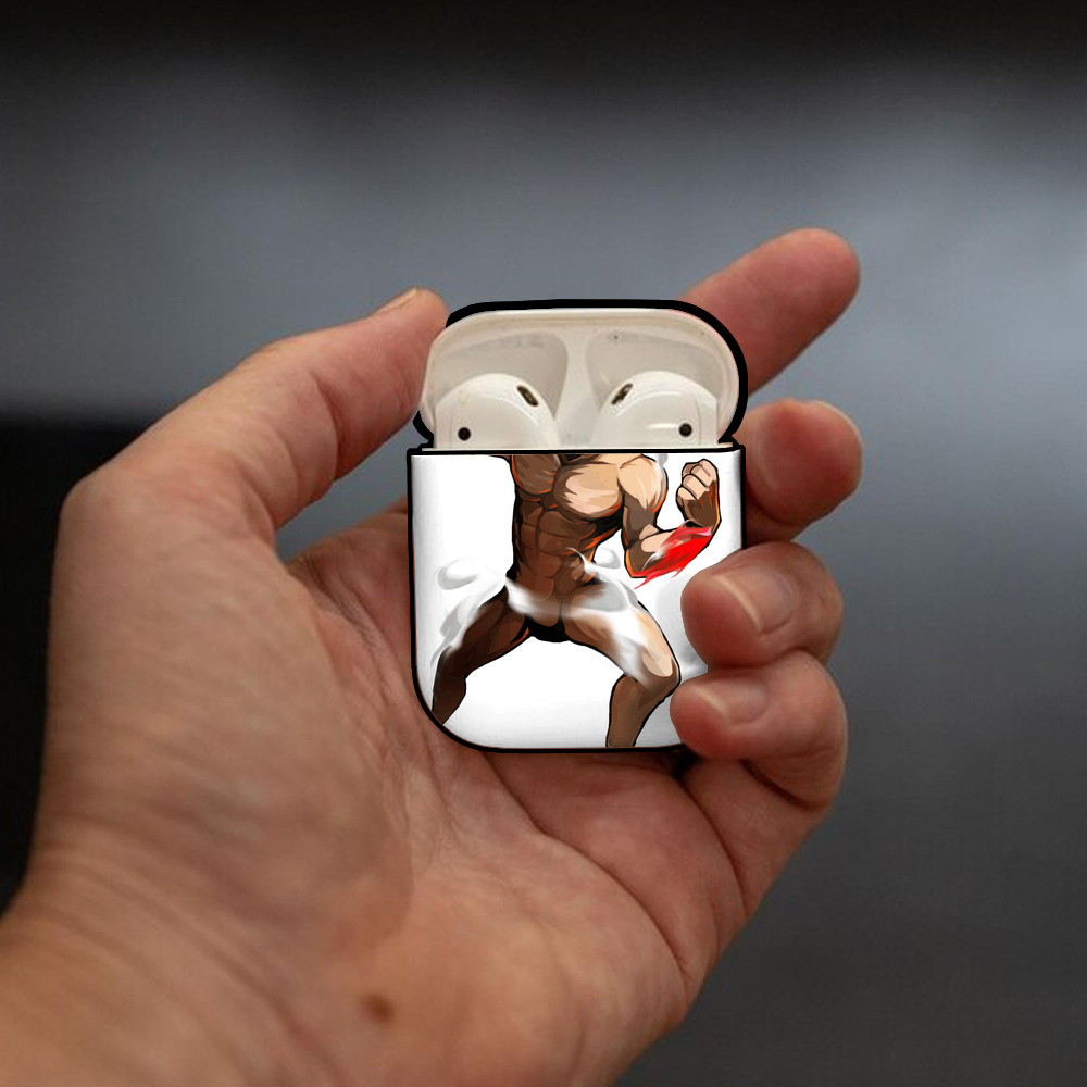 進撃の巨人 Attack on Titan AirPods 第2世代保護ケース ハードシェル ブラック 耐衝撃・防指紋・カラビナ付き