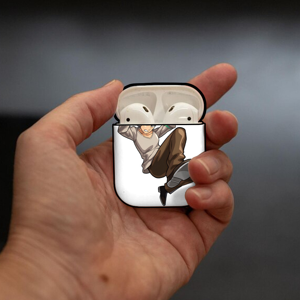 進撃の巨人 Attack on Titan AirPods 第2世代保護ケース ハードシェル ブラック 耐衝撃・防指紋・カラビナ付き