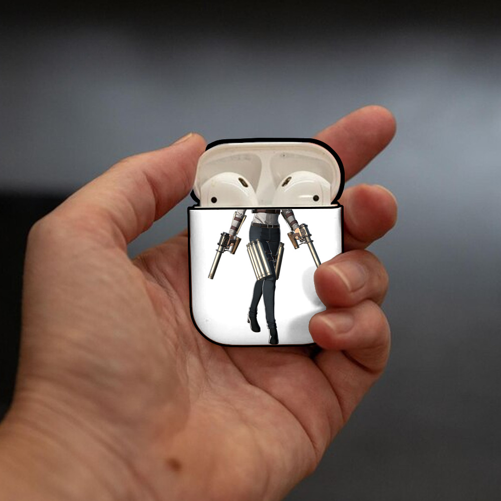 進撃の巨人 Attack on Titan AirPods 第2世代保護ケース ハードシェル ブラック 耐衝撃・防指紋・カラビナ付き